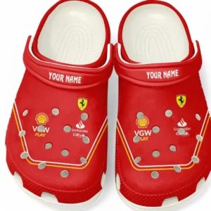 Racing Car Crocs, All Over Print Clogs Racing Car421040925555 - White