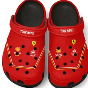 Racing Car Crocs, All Over Print Clogs Racing Car421040925555 - Black