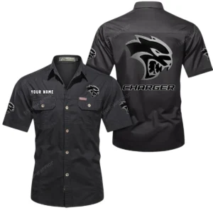 Car Fans Gift Short Sleeved Shirt, Button Shirt All Over Print Gift For Car Owner, Custom Name CAR444052625796 - Black