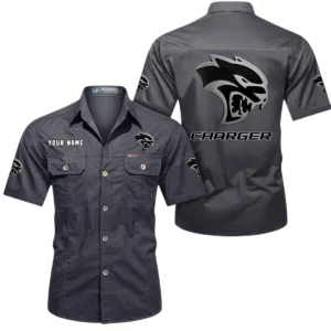 Car Fans Gift Short Sleeved Shirt, Button Shirt All Over Print Gift For Car Owner, Custom Name CAR444052625796 - Gray