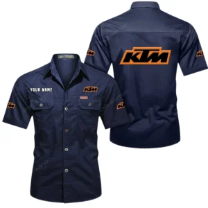 Car Fans Gift Short Sleeved Shirt, Button Shirt All Over Print Gift For Car Owner, Custom Name CAR444052625801 - Dark Blue