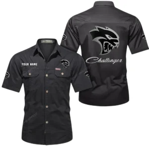 Truck Fans Gift Short Sleeved Shirt, Button Shirt All Over Print Gift For Car Owner, Custom Name CAR444052625803 - Black