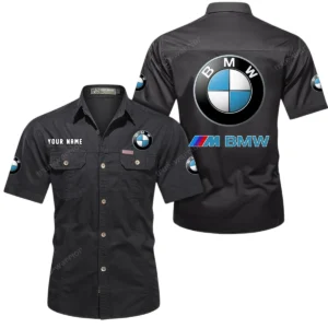 Luxury Car Fans Gift Short Sleeved Shirt, Button Shirt All Over Print Gift For Car Owner, Custom Name CAR444052625820 - Black
