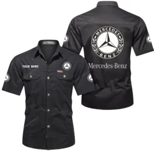 Car Fans Gift Short Sleeved Shirt, Button Shirt All Over Print Gift For Car Owner, Custom Name CAR444052625846 - Black