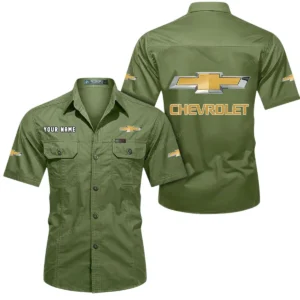 Car Fans Gift Short Sleeved Shirt, Button Shirt All Over Print Gift For Car Owner, Custom Name CAR444052625855 - Fruit Green
