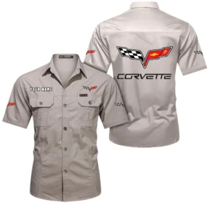 Speed Car Fans Gift Short Sleeved Shirt, Button Shirt All Over Print Gift For Car Owner, Custom Name CAR444052625856 - Beige