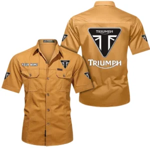 Car Fans Gift Short Sleeved Shirt, Button Shirt All Over Print Gift For Car Owner, Custom Name CAR444052625862 - Turmeric