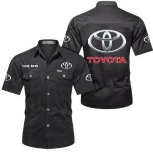 Car Fans Gift Short Sleeved Shirt, Button Shirt All Over Print Gift For Car Owner, Custom Name CAR444052625870 - Black