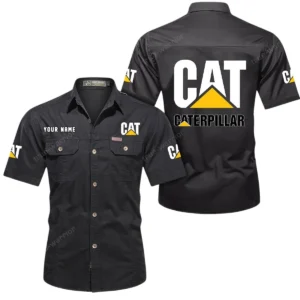 Car Fans Gift Short Sleeved Shirt, Button Shirt All Over Print Gift For Car Owner, Custom Name CAR444052625883 - Black