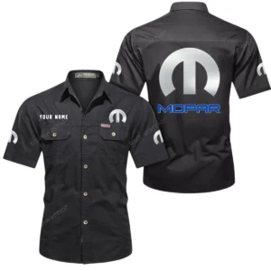 Car Fans Gift Short Sleeved Shirt, Button Shirt All Over Print Gift For Car Owner, Custom Name CAR444052625891 - Black