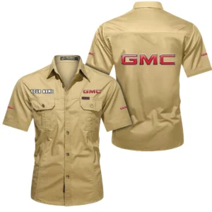 Car Fans Gift Short Sleeved Shirt, Button Shirt All Over Print Gift For Car Owner, Custom Name CAR444052625897 - Khaki