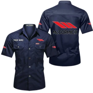 Car Fans Gift Short Sleeved Shirt, Button Shirt All Over Print Gift For Car Owner, Custom Name CAR444052625921 - Dark Blue