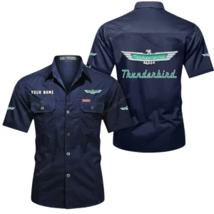 Car Fans Gift Short Sleeved Shirt, Button Shirt All Over Print Gift For Car Owner, Custom Name CAR444052625954 - Dark Blue