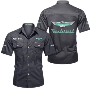 Car Fans Gift Short Sleeved Shirt, Button Shirt All Over Print Gift For Car Owner, Custom Name CAR444052625954 - Gray