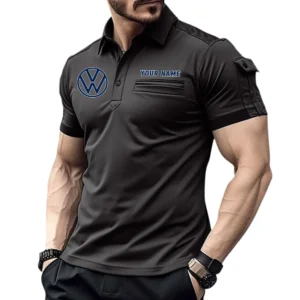 Car Fans Gift Pocket Polo Shirt, Polo Shirt All Over Print For For Car Owners, Custom Name CAR445060325025 - Black