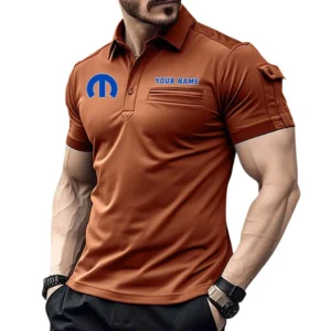 Car Fans Gift Pocket Polo Shirt, Polo Shirt All Over Print For For Car Owners, Custom Name CAR445060325067 - Orange