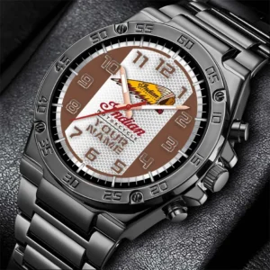 Motorcycle Fans Gift Hand Watch, Men Watch All Over Print For Motorcycle - Brown DCAR477282026