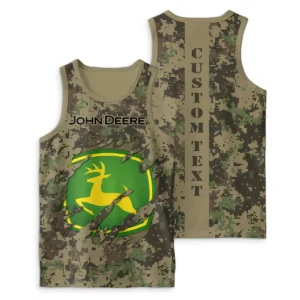 Tractor Fans Gift Tank Top, Sleeveless Shirt Camo Style Gift For Auto Enthusiasts, Custom Name CAR04022025000