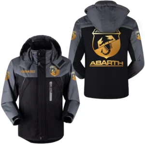 Car Fans Gift Outdoor Charging Suit, Hooded Fleece Long Jacket Exclusive Logo For Car Enthusiants, Custom Name HFLJ0112312072 - Black