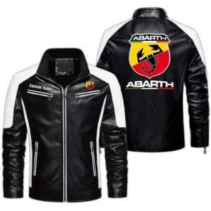Retro Car Fans Gift Men's PU Leather Jacket, Leather Jacket Custom Name For Auto Enthusiasts  CAR0401022025 - Black
