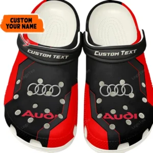 Car Fans Gift Crocs, Clogs All Over Print Gift For Car Owner, Custom Name - Red CAR140021225562-7