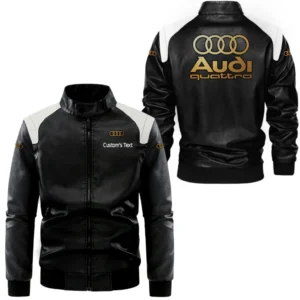 Sport Car Fans Gift Leather Jacket, Black and White Leather Jacket For Car Enthusiasts CAR0801062042