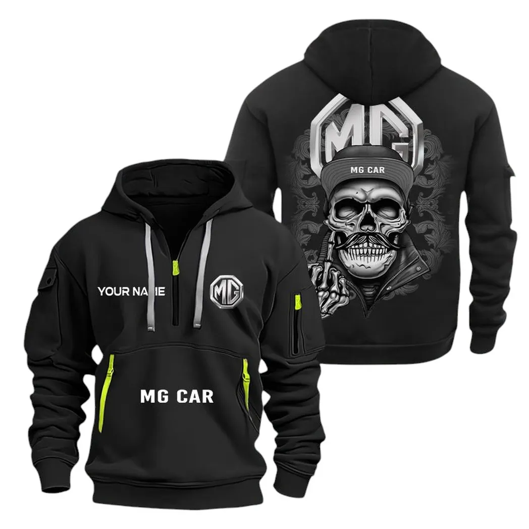 Automobile Fans Gift Hoodie Half Zipper, Hoodie All Over Print Gift For Automobile Fan CAR166022625173 - Black