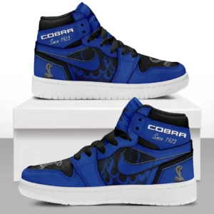 Car Enthusiasts Gift Air Jordan 1 High, Nike Sneaker All Over Print For Car Owners, Custom Name CAR311032125668 - Blue