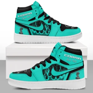 Car Enthusiasts Gift Air Jordan 1 High, Nike Sneaker All Over Print For Car Owners, Custom Name CAR311032125668 - Cyan