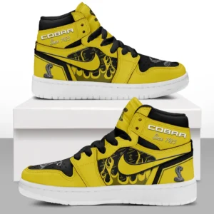 Car Enthusiasts Gift Air Jordan 1 High, Nike Sneaker All Over Print For Car Owners, Custom Name CAR311032125668 - Yellow