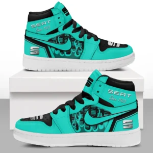 Car Enthusiasts Gift Air Jordan 1 High, Nike Sneaker All Over Print For Car Owners, Custom Name CAR311032125685 - Cyan