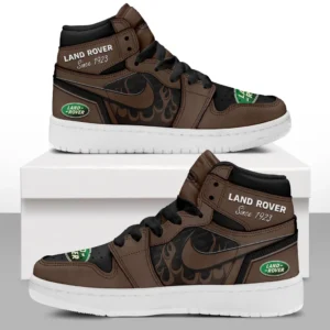 Truck Enthusiasts Gift Air Jordan 1 High, Nike Sneaker All Over Print For Truck Owners, Custom Name CAR311032125693 - Brown