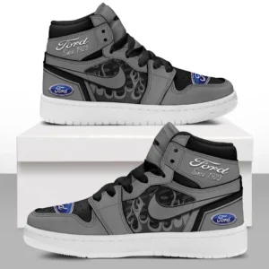 Car Enthusiasts Gift Air Jordan 1 High, Nike Sneaker All Over Print For Car Owners, Custom Name CAR311032125704 - Gray