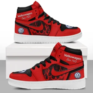 Car Enthusiasts Gift Air Jordan 1 High, Nike Sneaker All Over Print For Car Owners, Custom Name CAR311032125708 - Red
