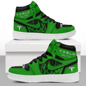 Car Enthusiasts Gift Air Jordan 1 High, Nike Sneaker All Over Print For Car Owners, Custom Name CAR311032125710 - Green