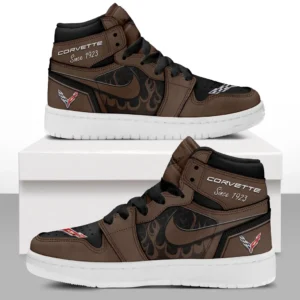 Car Fan Gift Air Jordan 1 High, Nike Sneaker All Over Print For Car Owners, Custom Name CAR311032125721 - Brown