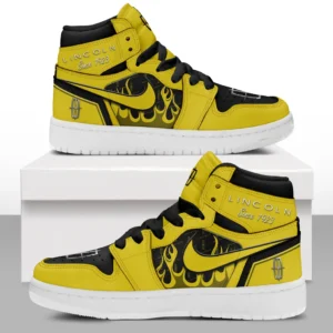 Car Enthusiasts Gift Air Jordan 1 High, Nike Sneaker All Over Print For Car Owners, Custom Name CAR311032125724 - Yellow