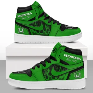 Car Enthusiasts Gift Air Jordan 1 High, Nike Sneaker All Over Print For Car Owners, Custom Name CAR311032125727 - Green