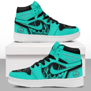 Car Enthusiasts Gift Air Jordan 1 High, Nike Sneaker All Over Print For Car Owners, Custom Name CAR311032125733 - Cyan