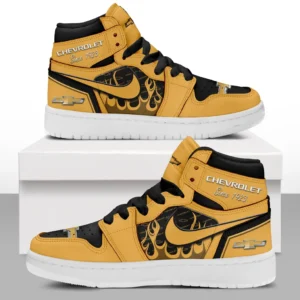 Car Enthusiasts Gift Air Jordan 1 High, Nike Sneaker All Over Print For Car Owners, Custom Name CAR311032125734 - Yellow
