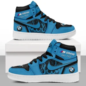 Luxury Car Enthusiasts Gift Air Jordan 1 High, Nike Sneaker All Over Print For Luxury Car Owners, Custom Name CAR311032125736 - Blue