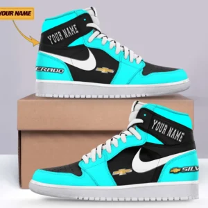 Car Fan Gift Air Jordan 1 High, Sneaker All Over Print For Car Owners, Custom Name CAR317032225672 - Cyan