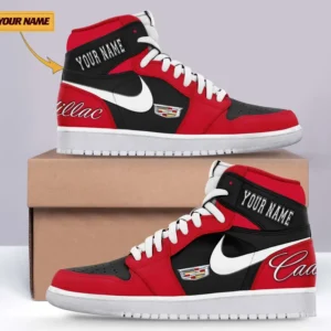 Classic Car Enthusiasts Gift Air Jordan 1 High, Nike Sneaker All Over Print For Classic Car Owners, Custom Name Car17032225678 - Red