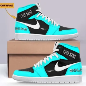 Car Fan Gift Air Jordan 1 High, Nike Sneaker All Over Print For Car Owners, Custom Name CAR317032225689 - Cyan