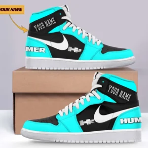Car Enthusiasts Gift Air Jordan 1 High, Nike Sneaker All Over Print For Car Owners, Custom Name CAR317032225695 - Cyan