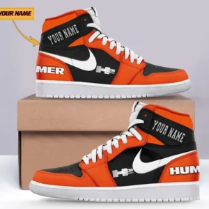 Car Enthusiasts Gift Air Jordan 1 High, Nike Sneaker All Over Print For Car Owners, Custom Name CAR317032225695 - Orange