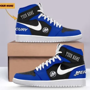 Car Enthusiasts Gift Air Jordan 1 High, Nike Sneaker All Over Print For Car Owners, Custom Name CAR317032225708 - Blue