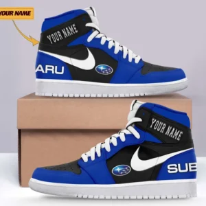 Car Enthusiasts Gift Air Jordan 1 High, Nike Sneaker All Over Print For Car Owners, Custom Name CAR317032225711 - Blue