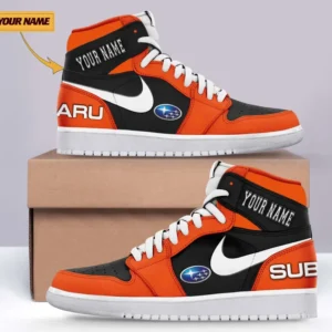 Car Enthusiasts Gift Air Jordan 1 High, Nike Sneaker All Over Print For Car Owners, Custom Name CAR317032225711 - Orange