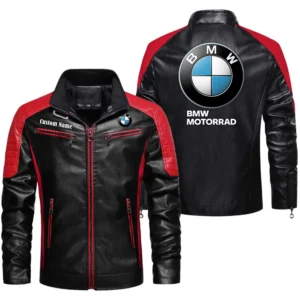 Luxury Car Fans Gift Men's PU Leather Jacket, Leather Jacket Custom Name For Auto Enthusiasts  CAR0401022060 - Red